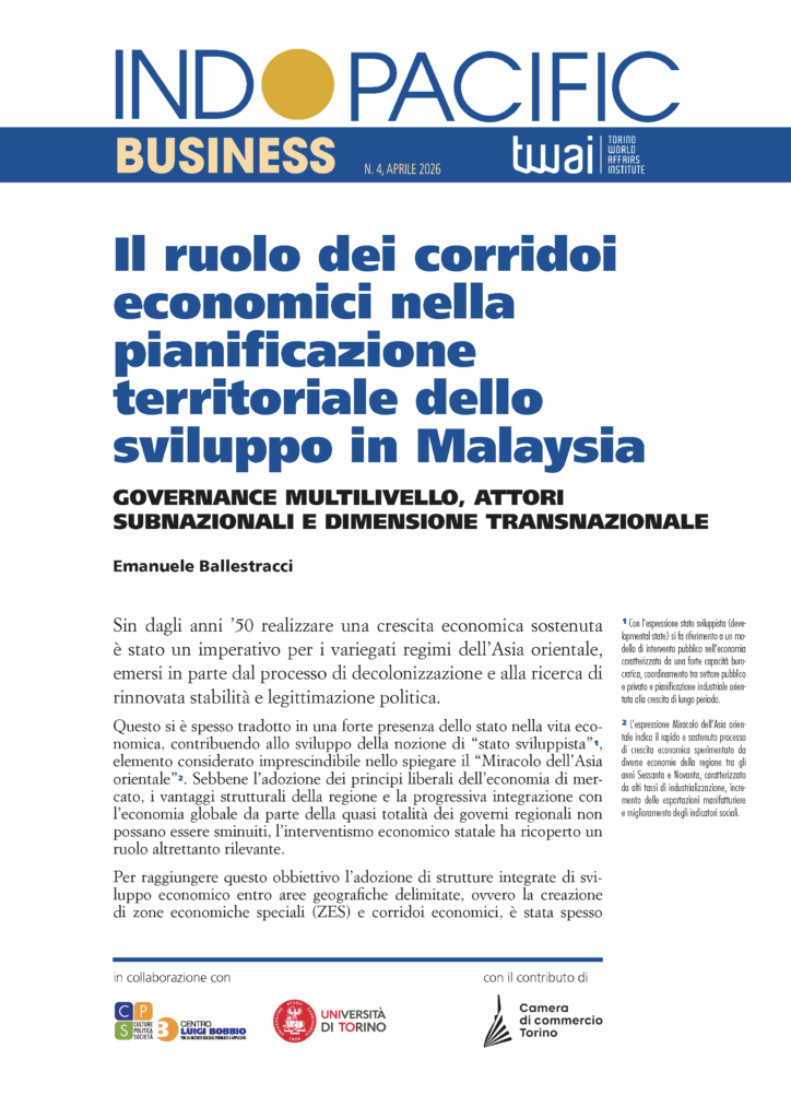 Il ruolo dei corridoi economici nella pianificazione territoriale dello sviluppo in Malaysia