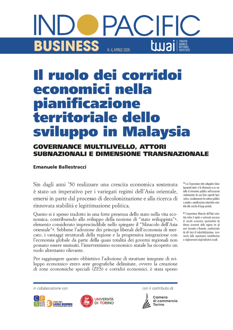Il ruolo dei corridoi economici nella pianificazione territoriale dello sviluppo in Malaysia